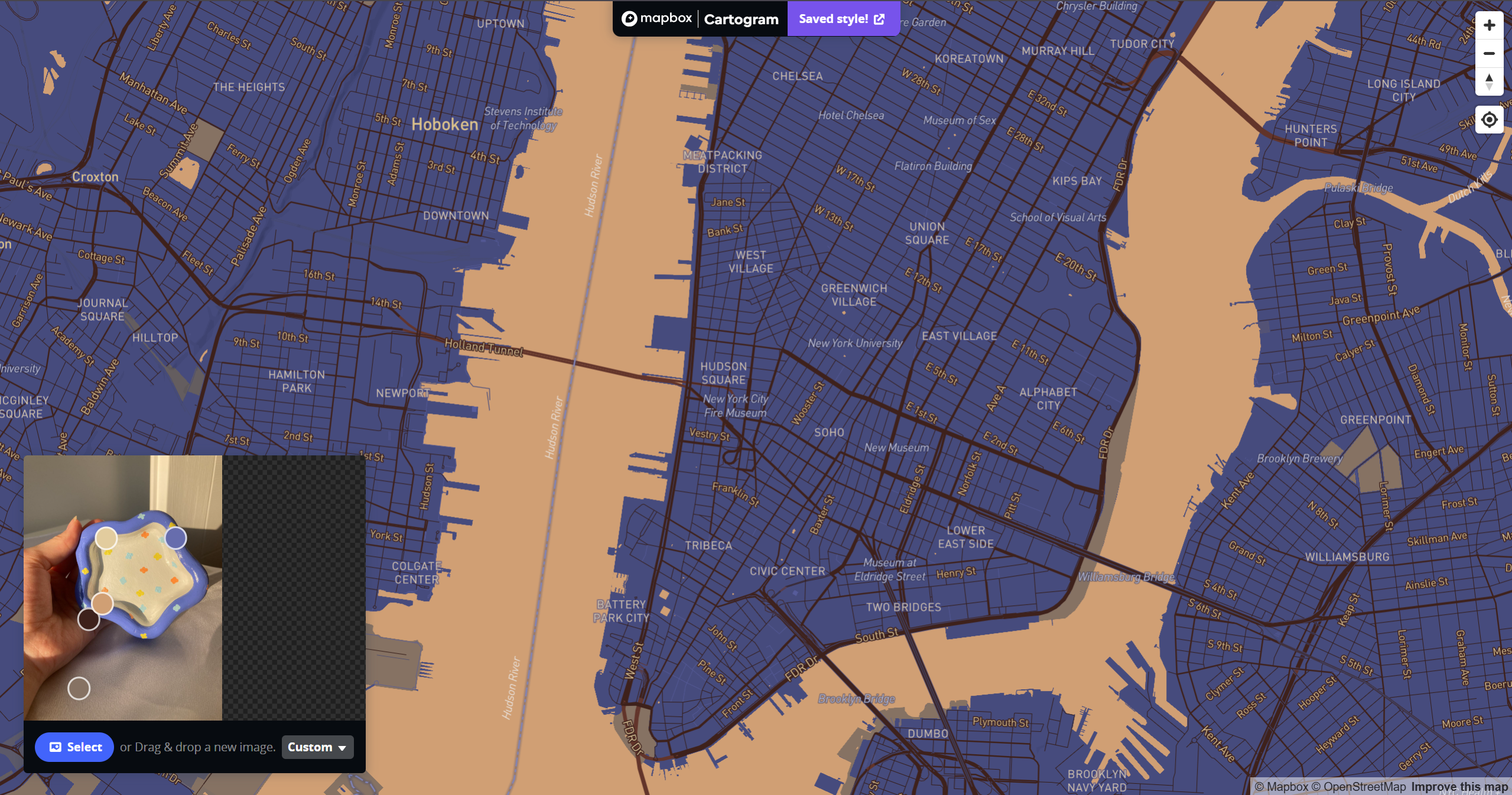 Exploration using mapbox's cartogram tool